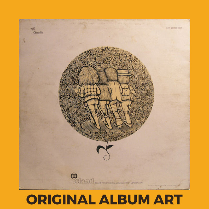 Photo of the cover of the RJethro Tull	"Stand Up" album sleeve with the text "Original Album Art" on an orange border around the photo.