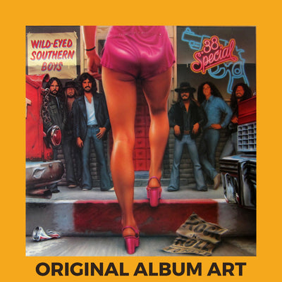 Photo of the cover of the R.38 Special "Wild-Eyed Southern Boys" album sleeve with the text "Original Album Art" on an orange border around the photo.