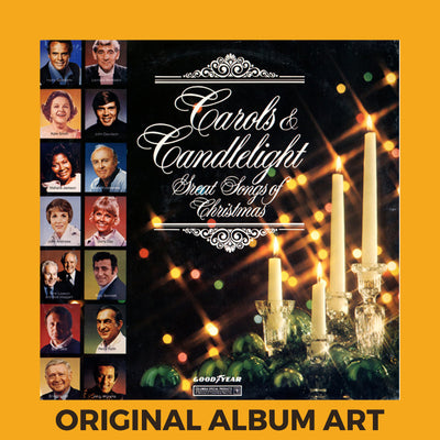 Photo of the cover of the Various “Carols & Candlelight : Great Songs Of Christmas” album sleeve with the text “Original Album Art” on an orange border around the photo.