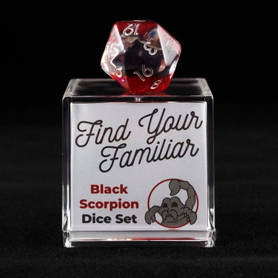 Find Your Familiar Black Scorpion Dice Set