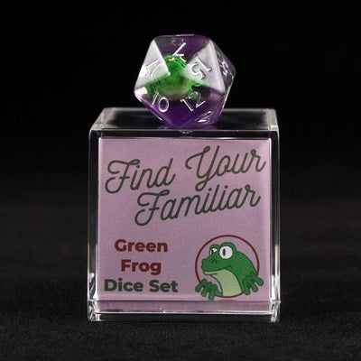 Find Your Familiar Green Frog Dice Set