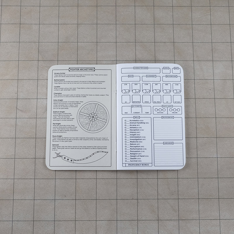 Fighter Notebook - Small (D&D 5E)